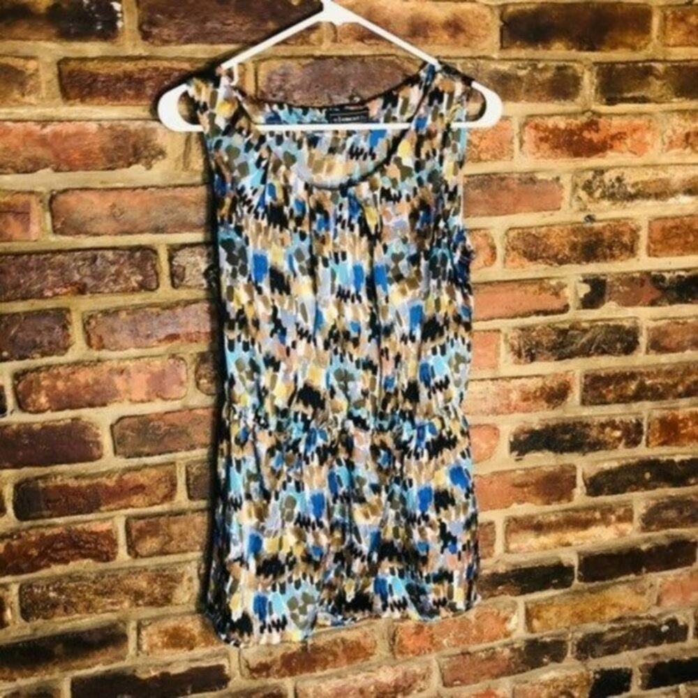 Elementz Multicolored Printed Tunic Blouse Women's Size Medium